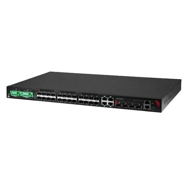 32-Port Industrial Gigabit Managed Ethernet Switch, with 4-10/100/1000 RJ45 Ports, 24-100/1000 SFP S